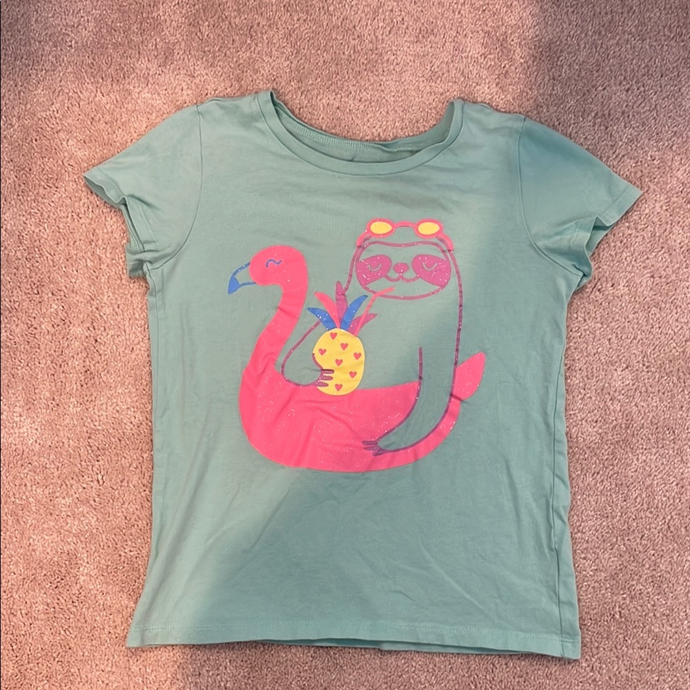 Carter's Green and Pink Dinosaur Tee